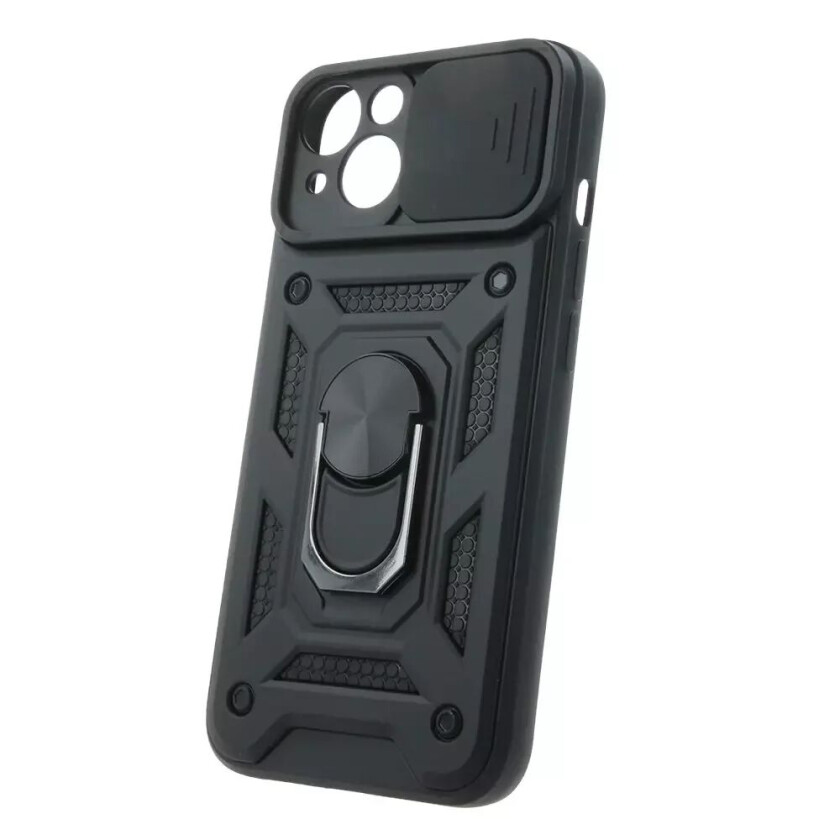 iPhone 13 OEM Defender Bakdeksel med Magnetisk Kickstand Og Cam Slider - Svart