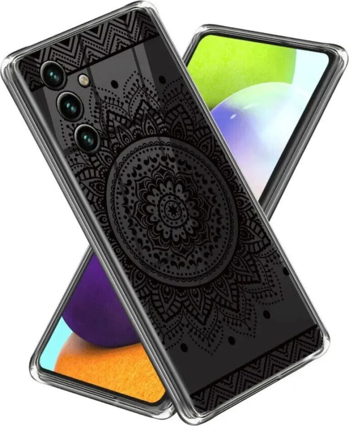 Samsung Galaxy A15 (5G) / A15 Fleksibelt Plastdeksel - Gjennomsiktig / Mandala Blomst