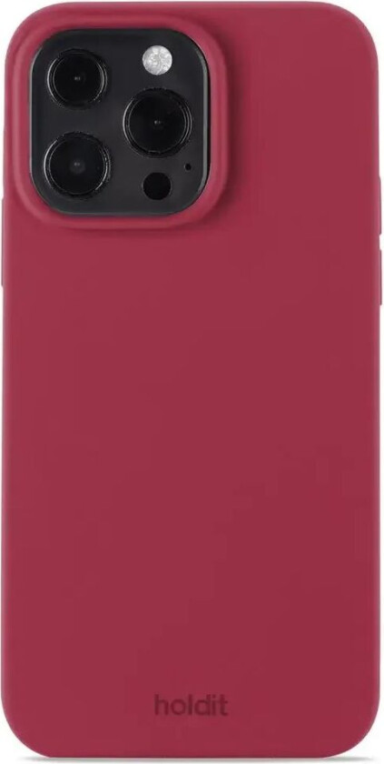 Holdit iPhone 13 Pro Soft Touch Silikon Deksel - Red Velvet