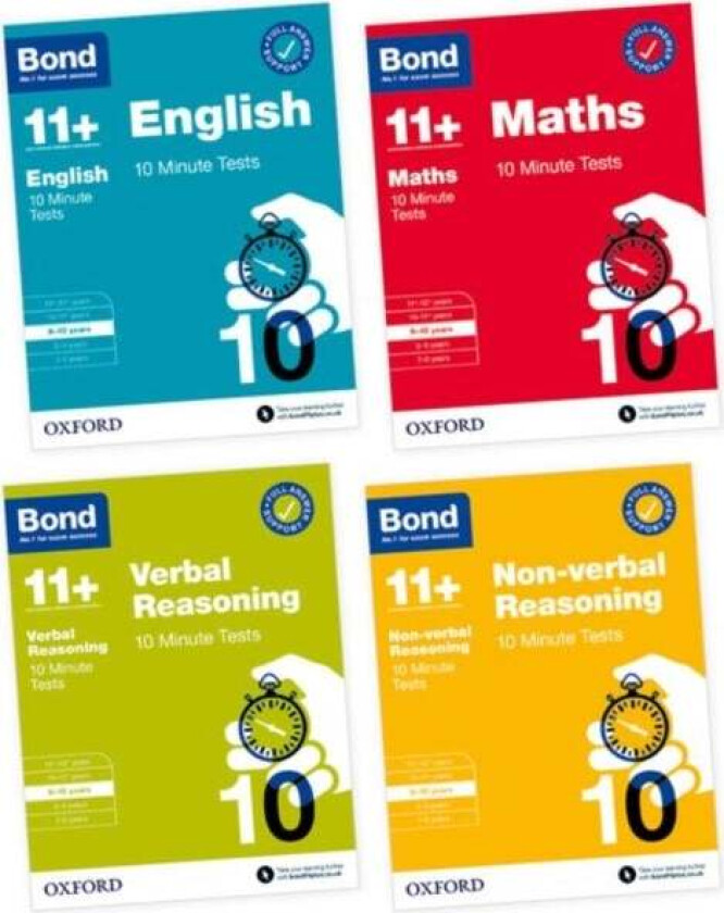 Bond 11+ 10 Minute Tests 9-10 years Bundle av Various