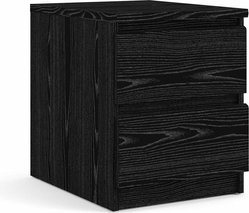 Nada nattbord 2 skuffer svart ask.