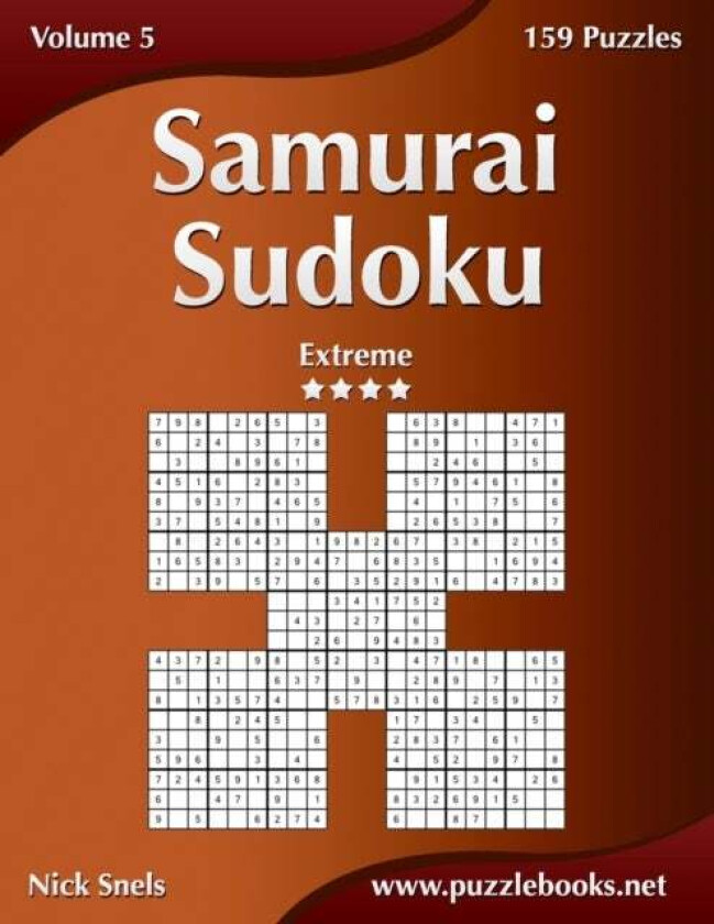 Samurai Sudoku - Extreme - Volume 5 - 159 Puzzles av Nick Snels