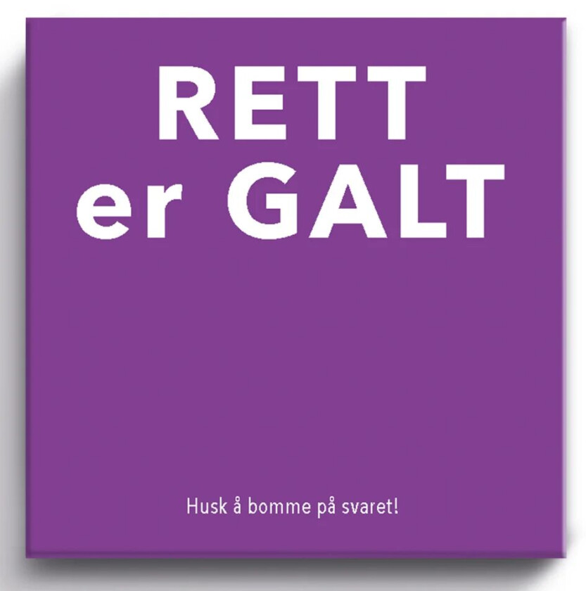 Spill Rett Eller Galt