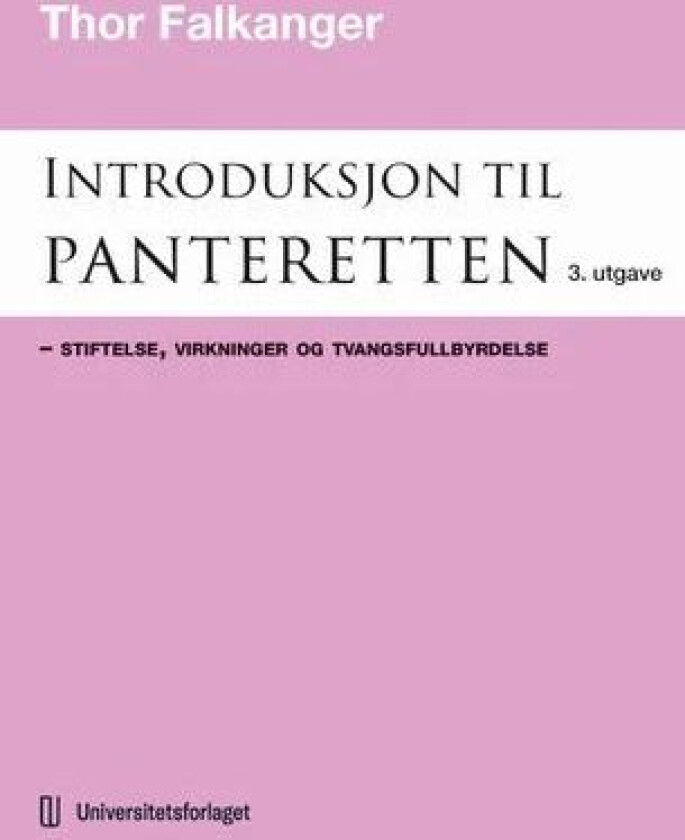 Introduksjon til panteretten av Thor Falkanger