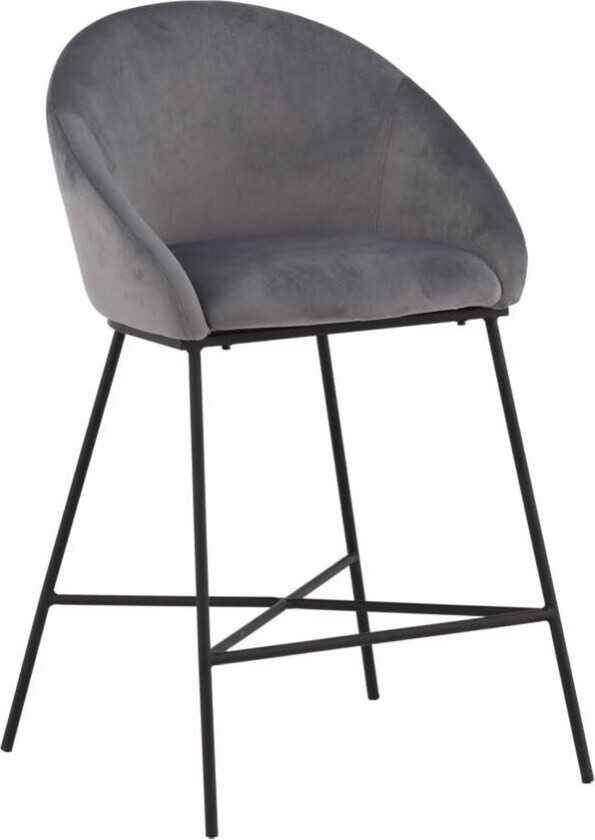 Velvet barstol velour grå.