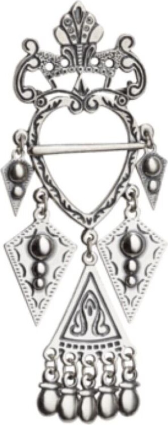 Hjertesølje Trøndelag i 830 oksidert sølv