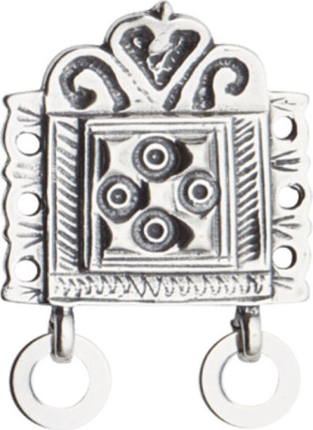 Beltestøl Romsdal med ringløv i 830 oksidert sølv