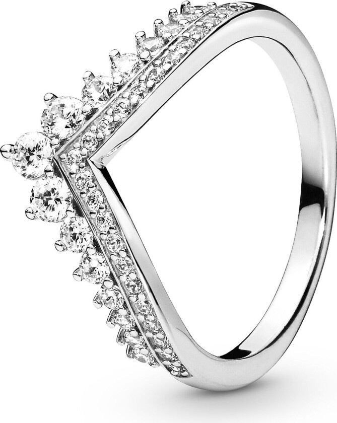 Ring i 925 sølv med zirkoner str. 52