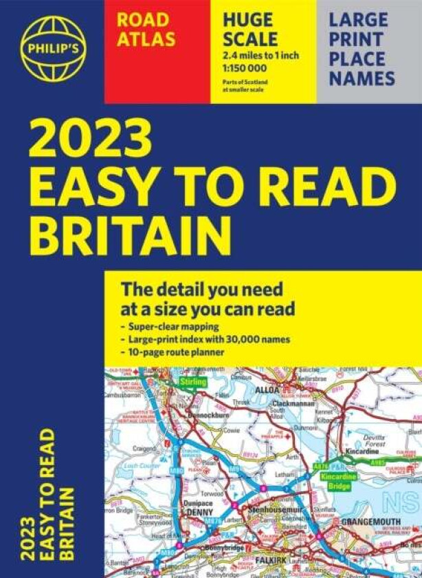 2023 Philip's Easy to Read Road Atlas Britain av Philip's Maps