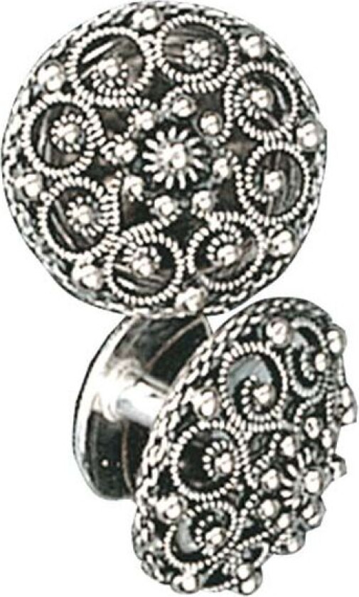 Mansjettknapper i 830 oksidert sølv