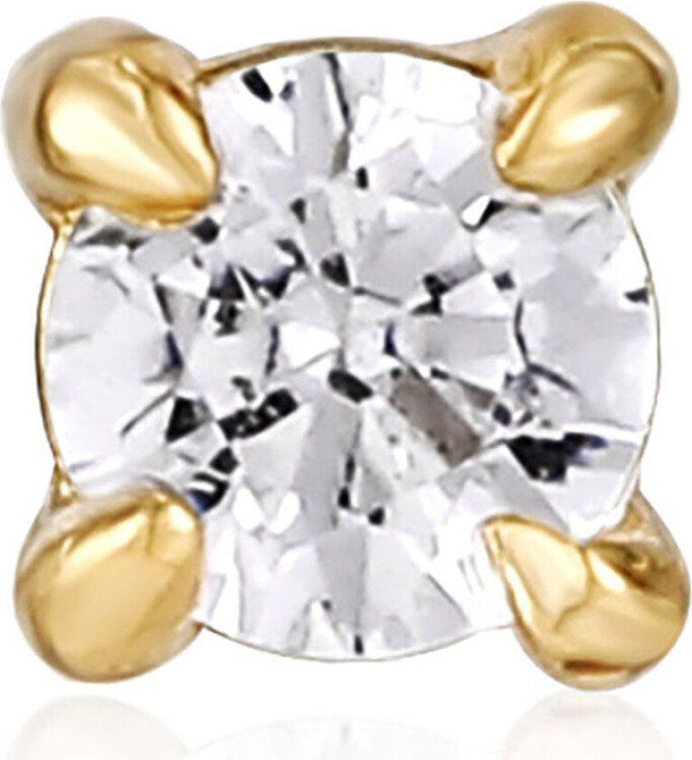 , Single stud i forgylt 925 sølv