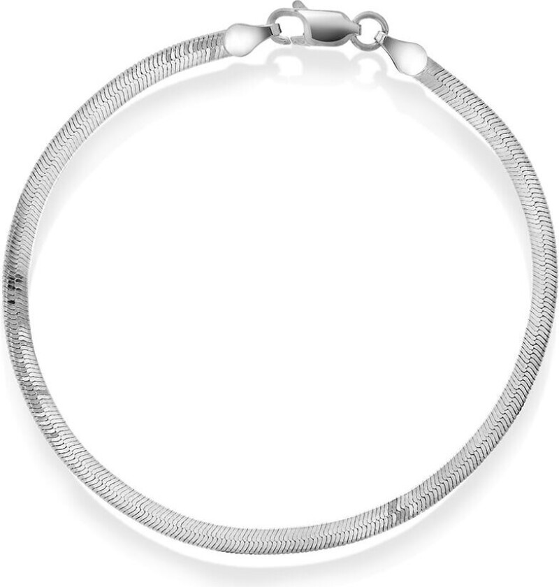 Slange armbånd i 925 sølv, 19 cm