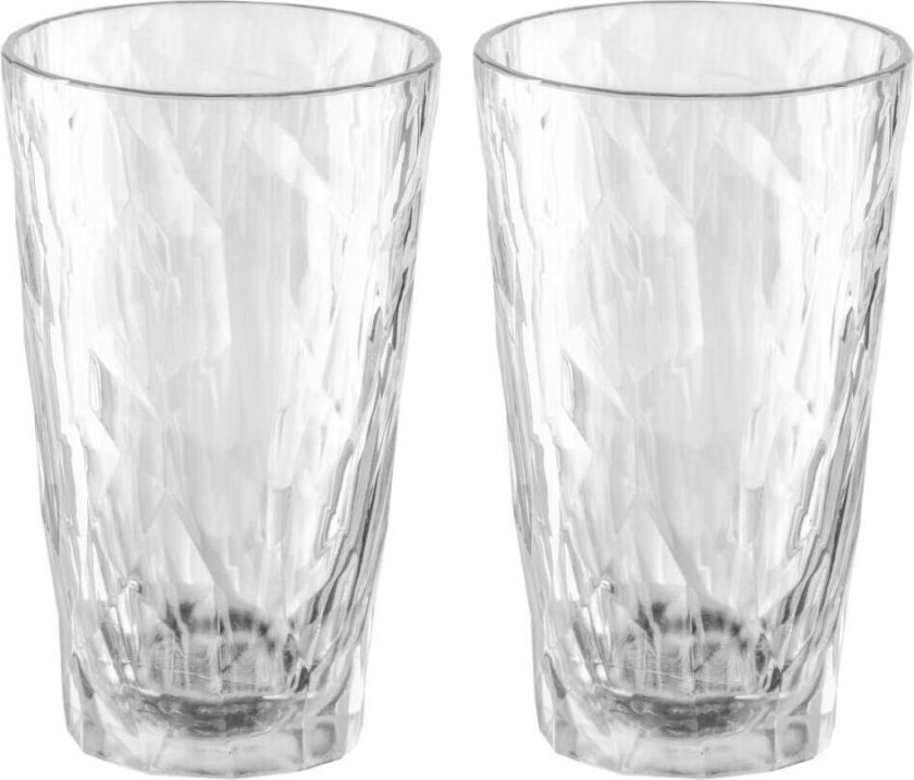 Club No. 6 longdrinkglass plast 30 cl 2-pakning Krystallklar