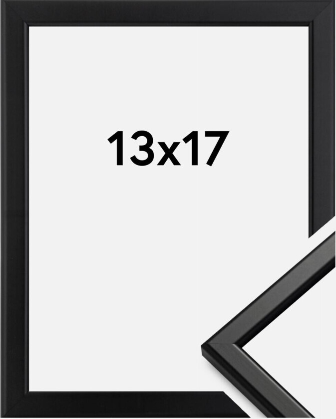 Ramme Slim Matt Antirefleksglass Svart 13x17 Cm