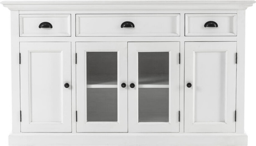 Halifax skjenk 4 dører, 3 skuffer hvit.