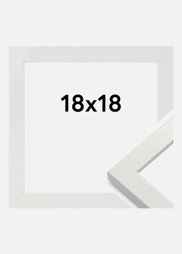 Ramme White Wood Glossy 18x18 Cm