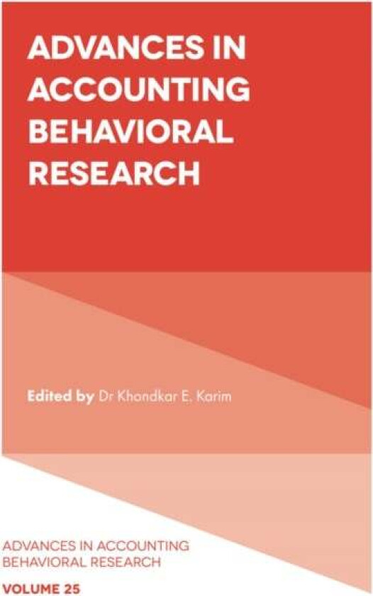 Advances in Accounting Behavioral Research