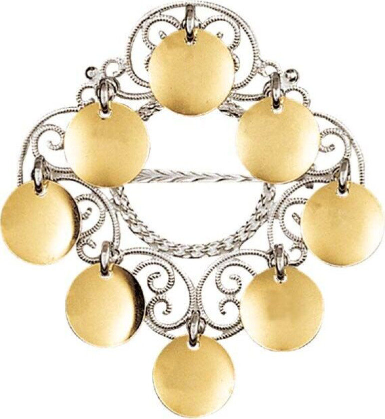 Sølje Nordland i 830 hvitt og forgylt sølv