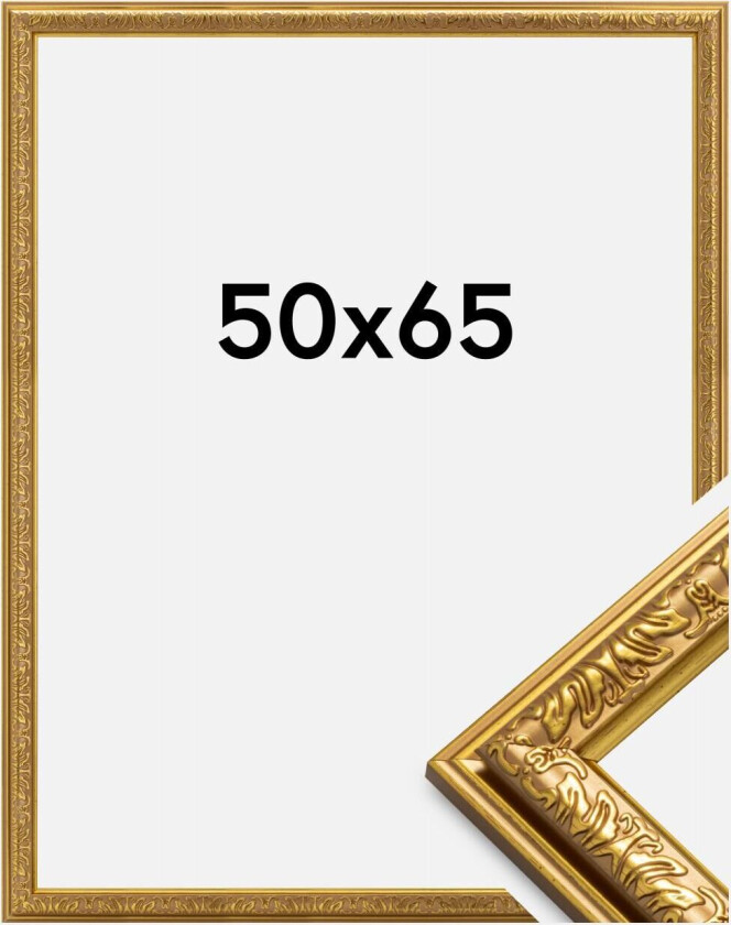 Ramme Nostalgia Akrylglass Gull 50x65 Cm