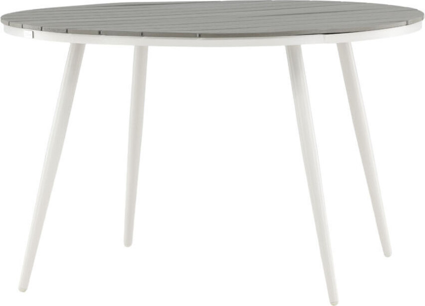 Break hagebord Ø120cm hvit, grå.