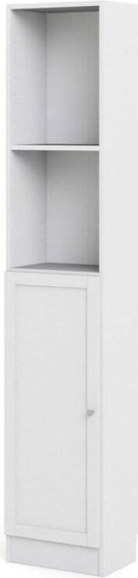 Base reol 1 hylle og 1 dør hvit.