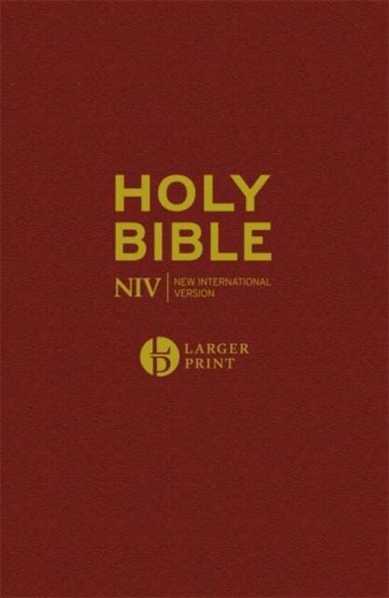 NIV Larger Print Burgundy Hardback Bible av New International Version