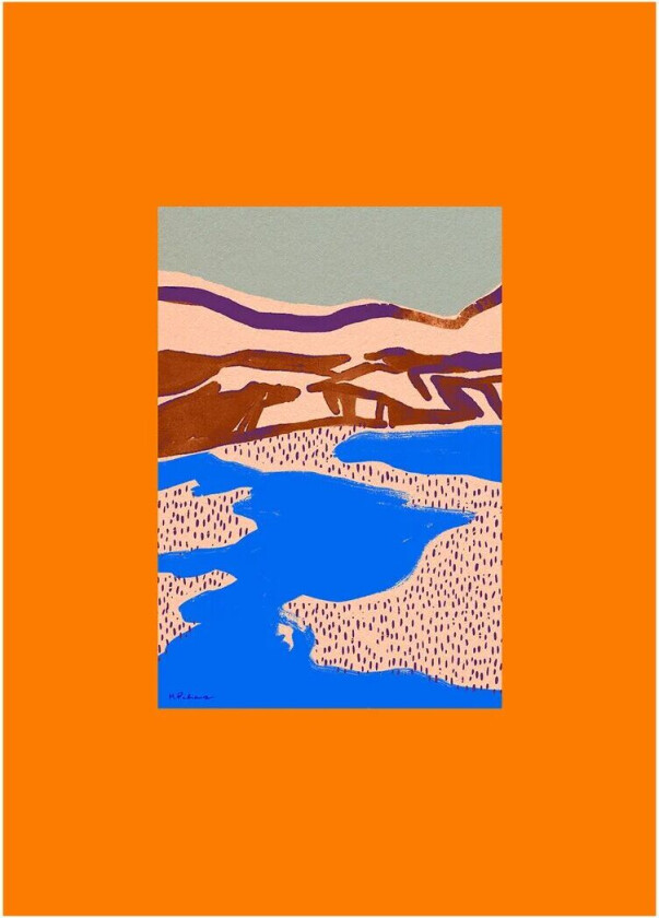 Orange Landscape plakat 50 x 70 cm