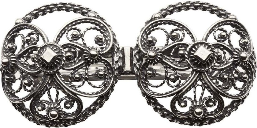 Hårspenne i 830 oksidert sølv