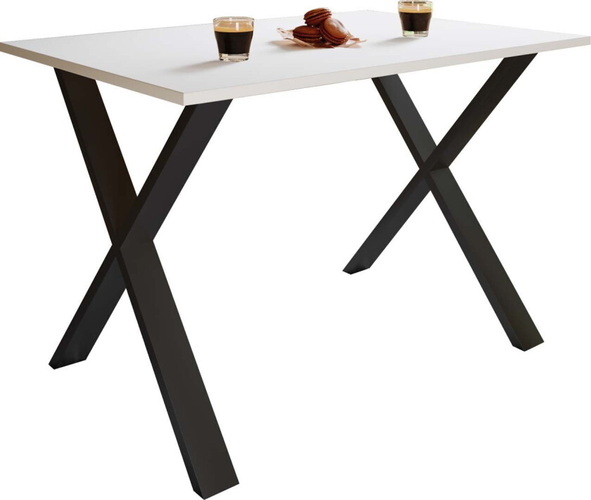 XonaX spisebord 140x80cm hvit, svart.