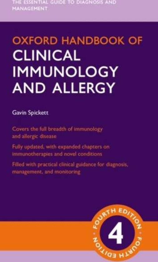 Oxford Handbook of Clinical Immunology and Allergy av Gavin (Consultant Clinical Immunologist Consultant Clinical Immunologist Royal Victoria Infirmar