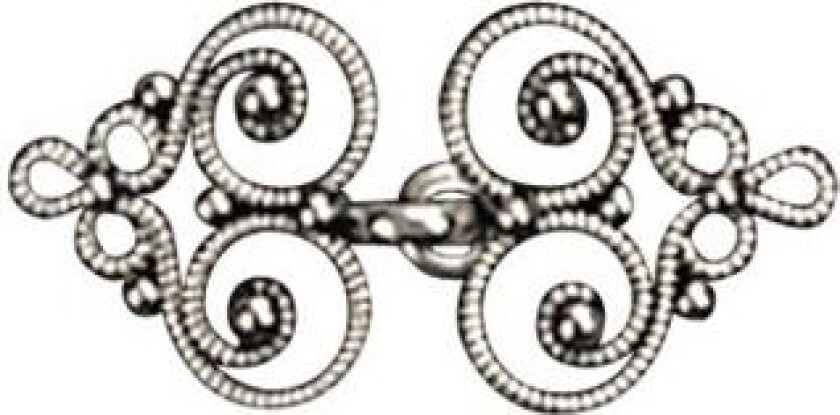 Hekte Bardu/Målselv i 830 oksidert sølv