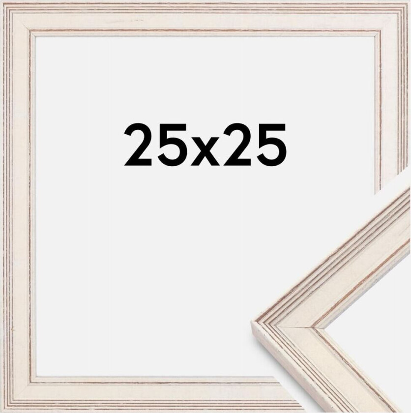 Ramme Shabby Chic Hvit 25x25 Cm