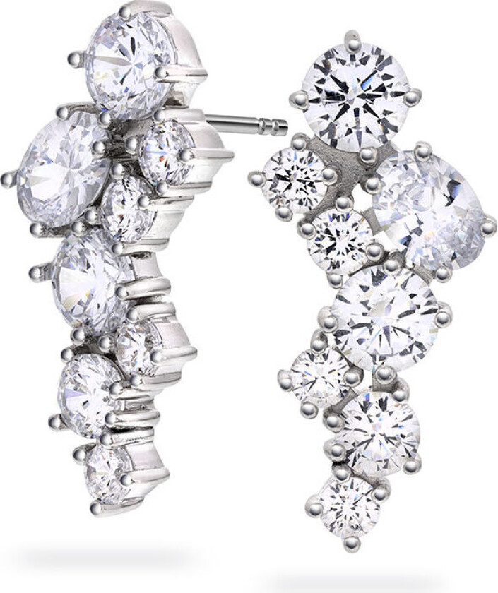 Bilde av Øredobber i forgylt 925 sølv med zirkonia