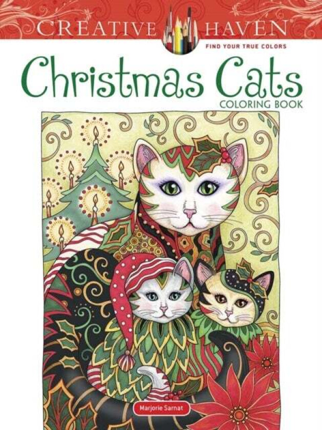 Creative Haven Christmas Cats Coloring Book av Marjorie Sarnat