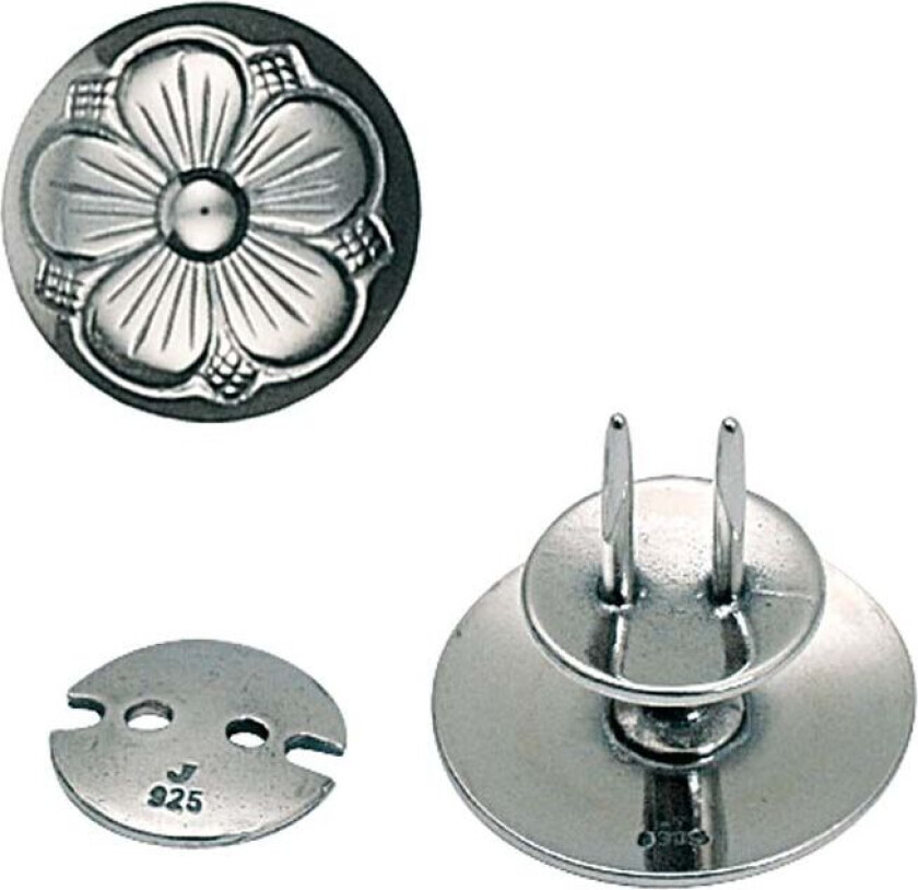 Knapp i 830 oksidert sølv til kniv