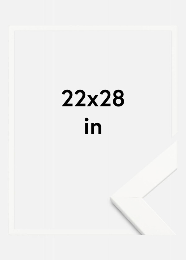 Ramme Trendline Akrylglass Hvit 22x28 Inches (55,88x71,12 Cm)