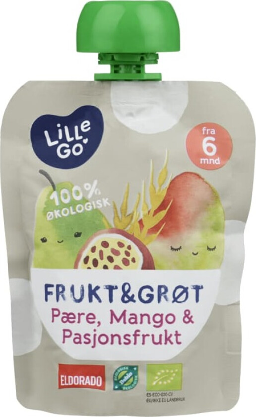 Frukt&Grøt Pære/Mango Økol 6mnd 90g