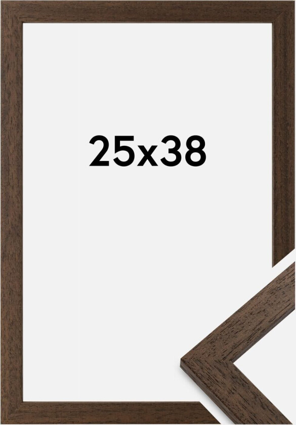 Ramme Brown Wood Akrylglass 25x38 Cm