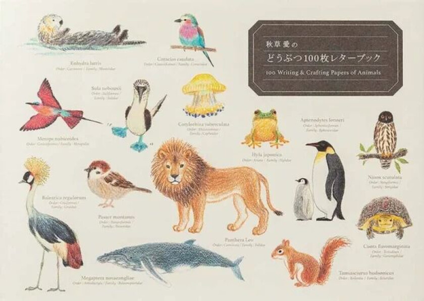 100 Writing & Crafting Papers of Animals av Akikusaai