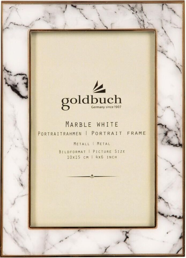 Ramme Marble Hvit 10x15 Cm