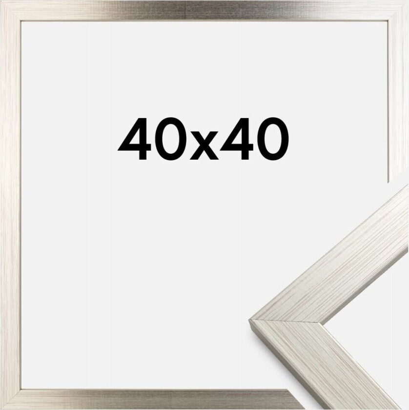 Ramme Silver Wood Akrylglass 40x40 Cm