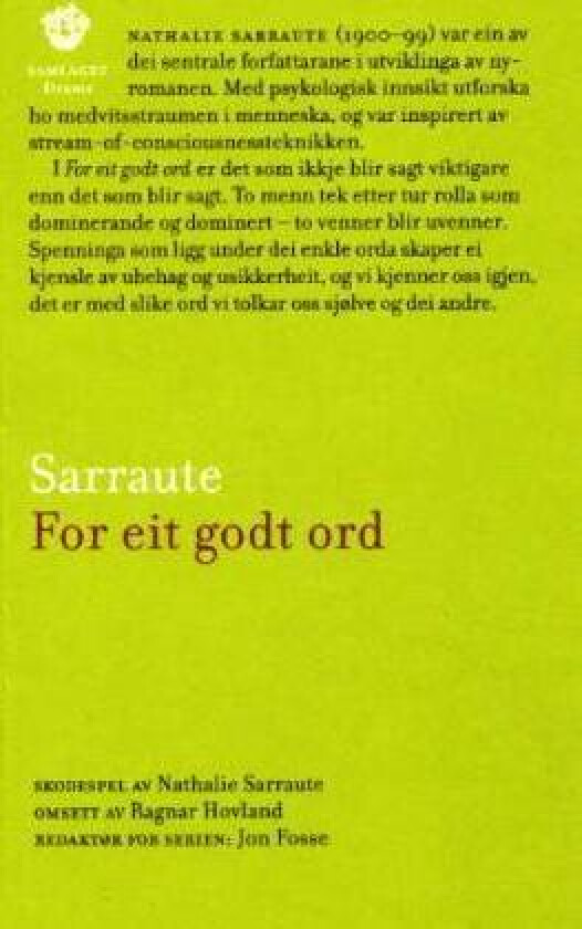 For eit godt ord av Nathalie Sarraute
