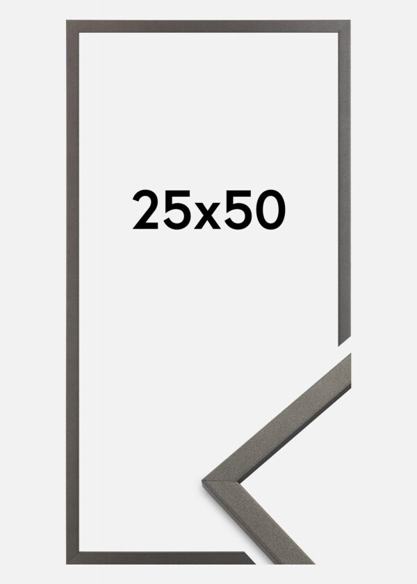 Ramme Edsbyn Akrylglass Grafitt 25x50 Cm