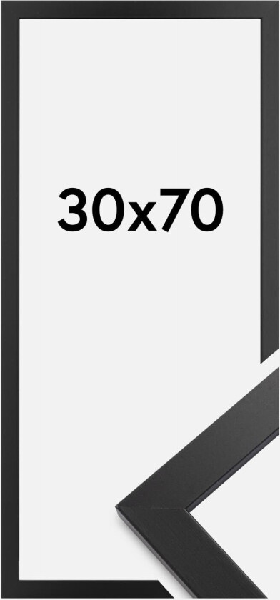 Ramme Black Wood Akrylglass 30x70 Cm