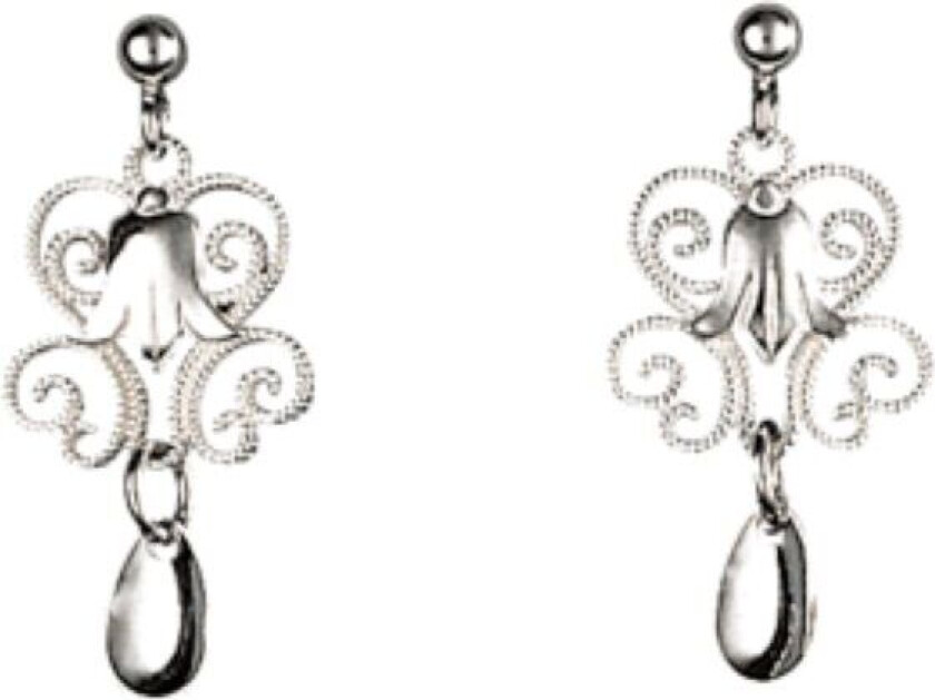 Ørepynt Lofoten i 830 hvitt sølv