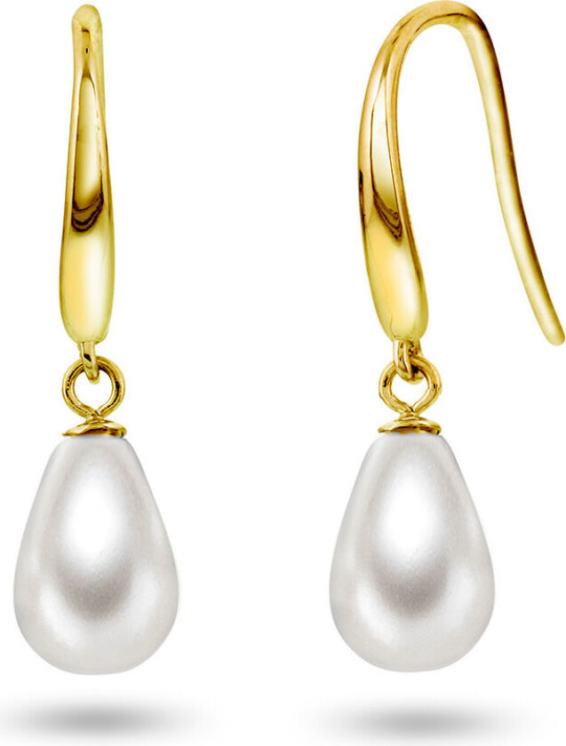 , Øredobber i forgylt 925 sølv med perlemor