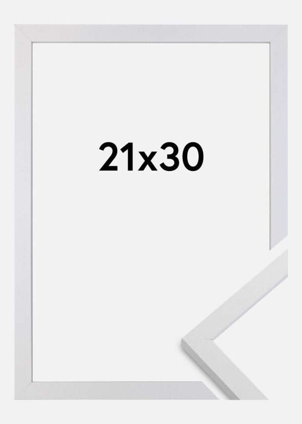 Ramme Trendy Akrylglass Hvit 21x30 Cm