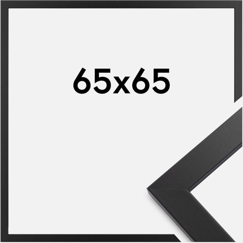 Ramme Black Wood Akrylglass 65x65 Cm