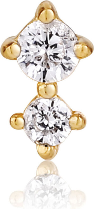 , Single stud i forgylt 925 sølv