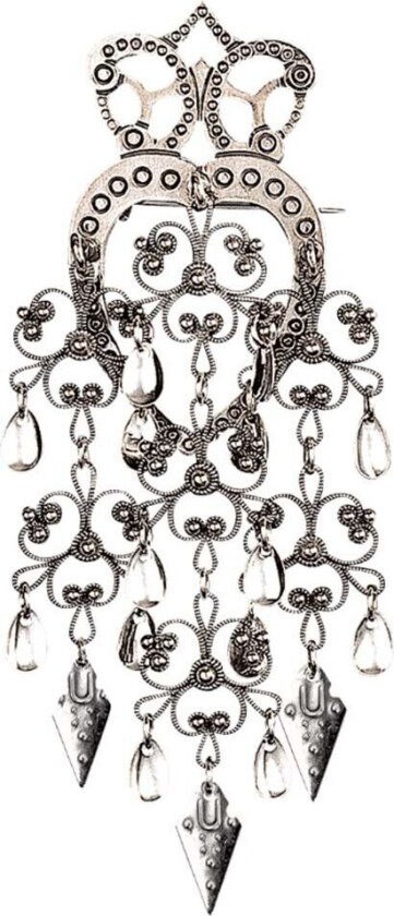 Sølje Østfold i 830 oksidert sølv med løv